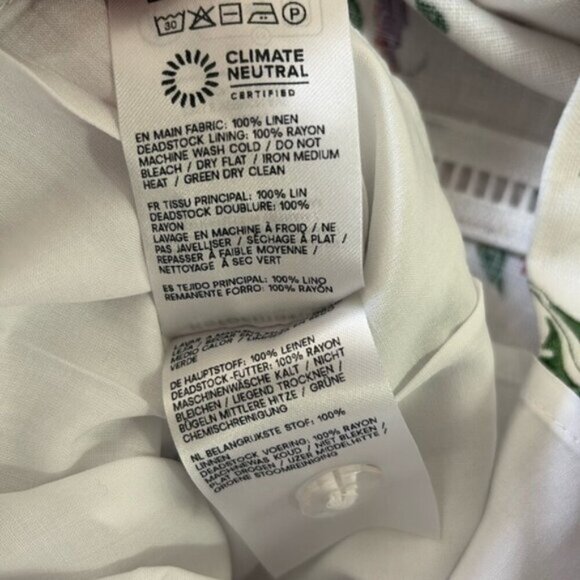 NEW Reformation Everett Linen Midi Dress Corsini White Multi Floral | US 6 UK 10 - Picture 10 of 16